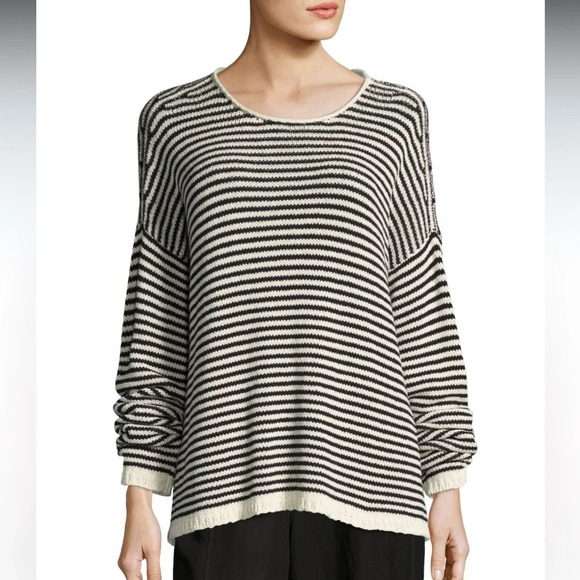 ! Eileen Fisher
Cozy Striped Box Top, Petite size M - Picture 1 of 6